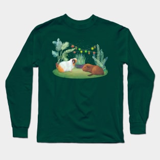 The digital painted guinea pigs Long Sleeve T-Shirt